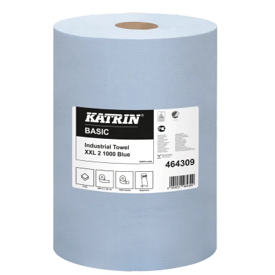 Afbeelding van Katrin industrie poetsrol Basic blauw 2laags afm. 38x36, 2x1000vel