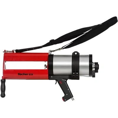 Afbeelding van fischer Pneumatisch perspistool FIS DP S XL, uitperspistool met persluchttechniek, voor 2 kamerpatronen tot 1500 ml inhoud, ergonomisch ontwerp optimale hantering