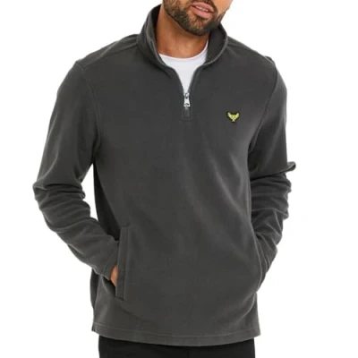 Afbeelding van Threadbare Heren 1/4 Zip Lange Mouw Fleece Top Trui Rits Sport Golf Trui, houtskool, XXL