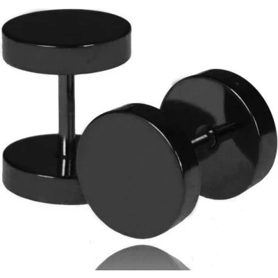 Afbeelding van LGT Jewels Stud oorbellen zwart 8mm