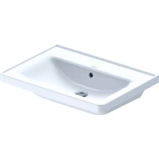 Afbeelding van Duravit D neo meubelwastafel wit (65 x 48 cm) zonder kraangat, met