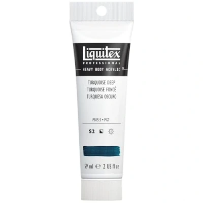 Afbeelding van Liquitex 1045561 Professional Heavy Body acrylverf in kunstenaarskwaliteit met uitstekende lichtechtheid en boterachtige consistentie 59ml tube, Turquoise Deep
