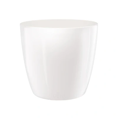 Afbeelding van Bloempot Brussels diamond rond 14 cm wit elho