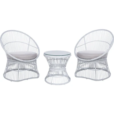 Afbeelding van Beliani MESYNA Bistroset Wit Rotan