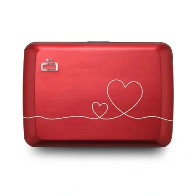 Afbeelding van ÖGON Portemonnee van aluminium Smart Case V2, nieuw design, metalen sluiting, eenvoudig op te bergen, kaarthouder met RFID bescherming, capaciteit tot 10 kaarten en bankbiljetten, Love, Liefde, Eén