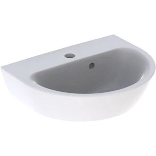 Afbeelding van Geberit renova fontein rond 1x waskom kraangat midden overloop keramiek vuilafstotend 450 x 360 173mm bxdxh wit 500 375 01 8