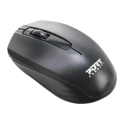 Afbeelding van PORT CONNECT Draadloze desktopmuis, draadloos, 2,4 GHz, USB A &amp; C 1000 dpi, optisch, zwart