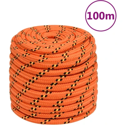 Afbeelding van vidaXL Boottouw 16 mm 100 m polypropyleen oranje