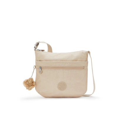 Afbeelding van Kipling ARTO Middel maat crosover tas Sparkled Beige