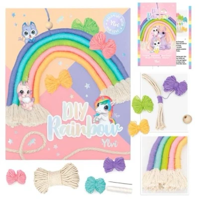 Afbeelding van Depesche Ylvi DIY regenboog macrame set