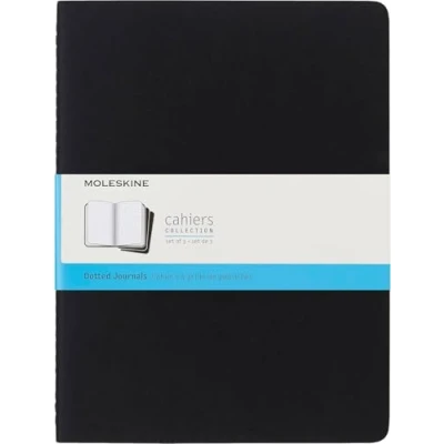 Afbeelding van Moleskine Cahier Journals Extra Large Gestippeld Zwart set van 3
