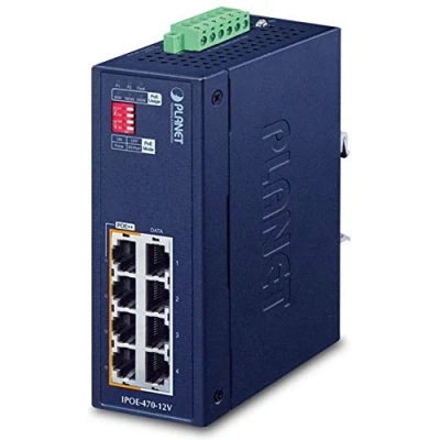 Afbeelding van PLANET Industrial 4 Port GE 802.3bt PoE++ Injector Hub