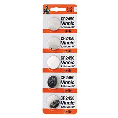 Afbeelding van 5 Stuks ( 1 Blister a 5st) Vinnic CR2450, DL2450, ECR2450 3V Lithium knoopcel batterij
