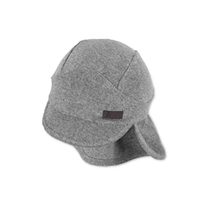 Afbeelding van Sterntaler Peaked Cap met nekbeschermer Badstof Rookgrijs