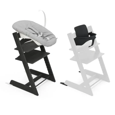 Afbeelding van Stokke Tripp Trapp Chair (Oak Natural) with Baby Set (Natural) and Newborn (Grey)