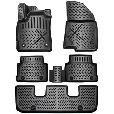Afbeelding van ELMASLINE 3D rubbermatten voor VW Sharan II (2) Van 7 zits (2010 2024) Accessoires Vloermatten