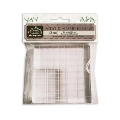 Afbeelding van Stamperia Create Happiness Acrylic Stamp Blocks 5x5/9x9 cm (2pcs) (WBA013)