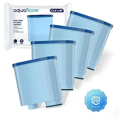 Afbeelding van Aquafloow LONGI 4x Waterfilter voor DeLonghi Koffiezetapparaat Vervanging DLSC002, SER3017 &amp; 5513292811 Compatibel met ECAM, ESAM, ETAM Series Zorg en Bescherming Koffiemachines