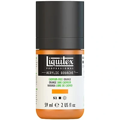 Afbeelding van Liquitex 2059892 Professional Acrylic Gouache, acrylverf met gouache eigenschappen, lichtecht, watervast 59ml Fles, Cadmium Free Orange