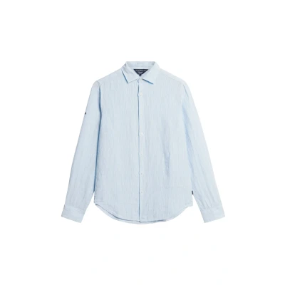 Afbeelding van Superdry Casual LONG Sleeve Overhemd, Heren, Maat: XL, Seafoam blue stripe