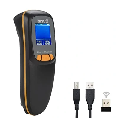 Afbeelding van LENVII R777 barcodescanner draadloos, Qr codescanner 1D / 2D barcodescanner, mobiele handscanner Bluetooth barcodelezer, voor Windows/Mac/Android/iOS (Zwart)