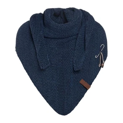 Afbeelding van Knit Factory COCO Halsdoek, Dames, Maat: One Size, Jeans navy