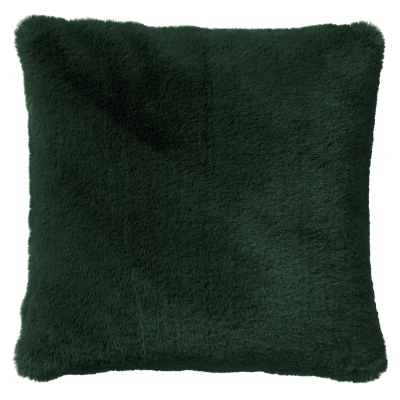 Afbeelding van Dutch Decor ZAYA Sierkussen 60x60 cm bontlook effen kleur Mountain View donkergroen