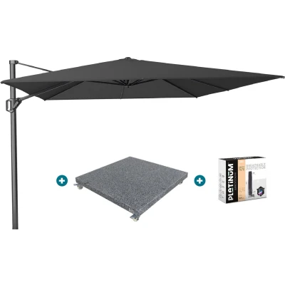 Afbeelding van Platinum Challenger Premium T1 4x3 m Faded Black met voet en hoes