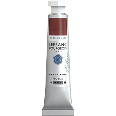 Afbeelding van Lefranc Bourgeois 405004 Extra fijne olieverf met hoogwaardige kunstenaarspigmenten, lichtecht, verouderingsbestendig 20ml Tube, Mars Red