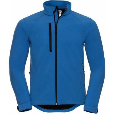 Afbeelding van Russell Heren Waterbestendig &amp; Winddicht Softshell jasje (Azuurblauw) Maat S