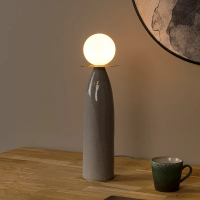 Afbeelding van Lucide FIGARO Tafellamp Ø 12 cm S Grijs