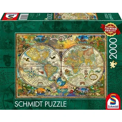 Afbeelding van Schmidt Spiele 59741 Vormen van de Aarde, 2000 Stukjes Puzzel