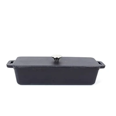 Afbeelding van ECHTWERK Broodbak/ovenschaal van gietijzer, braadpan met deksel, bakvorm, emaille coating, voor oven, grill, BBQ inductie, 1,5 l, Ø 28,2 x 12,cm, EW GE 1501