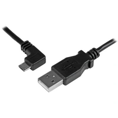 Afbeelding van StarTech.com Micro USB Oplaad en sync kabel M/M linksgehoekte 24 AWG 0.5 m