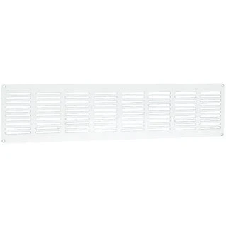 Afbeelding van Nedco plintrooster vlak alum. 400 x 100 mm wit
