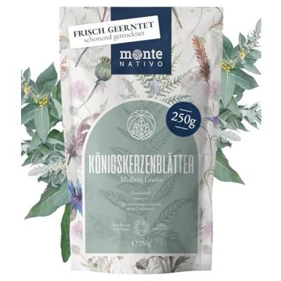 Afbeelding van Monte Nativo Königskaars thee (250 g), mullein Leaf voorzichtig gedroogd, losse bladeren 100% natuurlijk en zonder additieven aromatische kruidenthee voor een heerlijke infusie