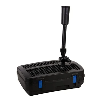 Afbeelding van AquaForte GFU 5800 fonteinpomp + 11W UV C, vermogen 55W, max. opvoerhoogte 4,8 meter, debiet 5,2 m3 per uur, vijvergrootte 8 25/32 mm aansluiting, druk 2 bar, helder water
