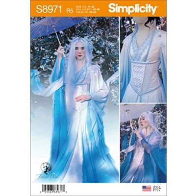 Afbeelding van SIMPLICITY Naaipatroon S8971 Misses&#039; Fantasy kostuum, papier, wit, verschillende