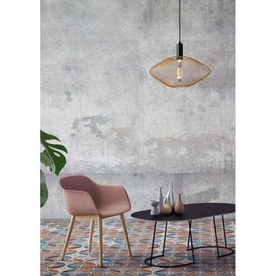 Afbeelding van Lucide MESH Hanglamp Ø 45 cm 1xE27 Mat Goud / Messing