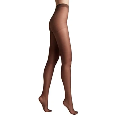Afbeelding van Conte elegant matte damespanty met zijdeeffect versterkte dunne panty extreem flexibel NUANCE 40 beige maat 19 Mokka 4