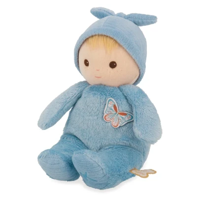 Afbeelding van KALOO Zeer zachte en pluizige babypop zacht delicaat lichaam stoffen pop blauwe kleur 24 cm wasbaar vanaf de geboorte K222004