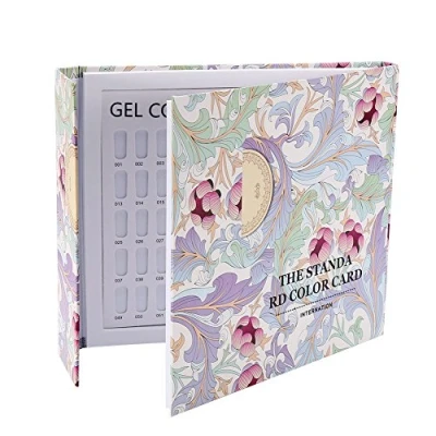 Afbeelding van DEWIN Nageldisplayboek, Nagellak Nagelstalen Nagelkleurenweergavekaartboek Gelkleurendisplaykaart Nail Art Showing Board (strepen)