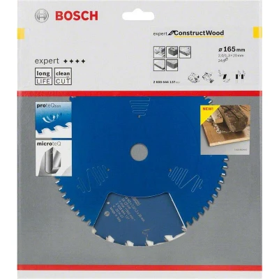 Afbeelding van Bosch Cirkelzaagblad 24 tanden Construct Wood WZ+pyramide 165 x 20 2mm