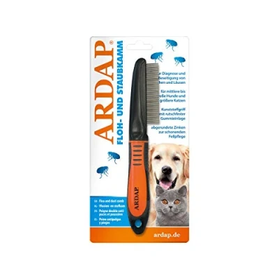 Afbeelding van ARDAP vlooienkam en stofkam voor honden katten Effectief tegen vlooien luizen Professionele zachte vachtverzorging