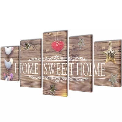 Afbeelding van Canvasdoeken home sweet 100 x 50 cm