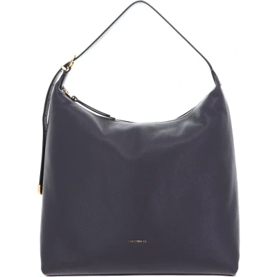 Afbeelding van Coccinelle Leren Schoudertas Gleen Handbag Ardesia Donkergrijs