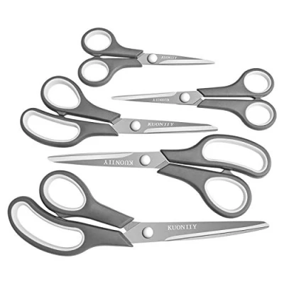 Afbeelding van KUONIIY Schaar Ultra Sharp Messen Zachte Comfort Grip Handgrepen Multifunctionele Set van 5