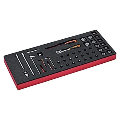 Afbeelding van Bahco Foaminlay Fit&amp;Go 1/3 met doppen en toebehoren 1/4&quot; 45 delig FF1E2002