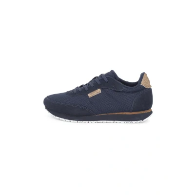 Afbeelding van Woden Signe Sneakers laag, Dames, Maat: 37, Blau Leer en textiel