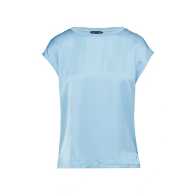 Afbeelding van comma Tshirt basic, Dames, Maat: 38, Hellblau